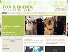 Tablet Screenshot of foxandfriendsanimalhospital.com